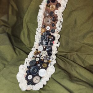 Brown Button Tie