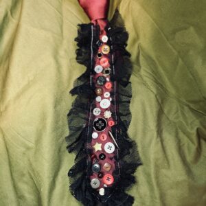 Red Button Tie