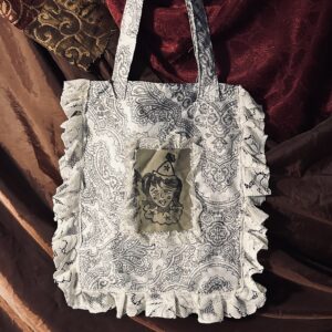 White Lace Clown Tote Bag