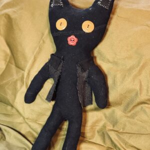 Denim Jacket Scrap Cat Stuffie