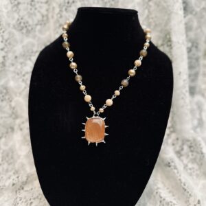 Silver Solder Honey Calcite Necklace