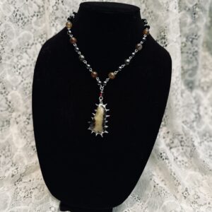 Silver Solder Septarian Stone Pendant