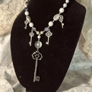 White Key Necklace