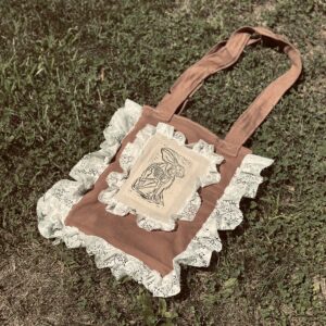 Bunny Skeleton Tote Bag